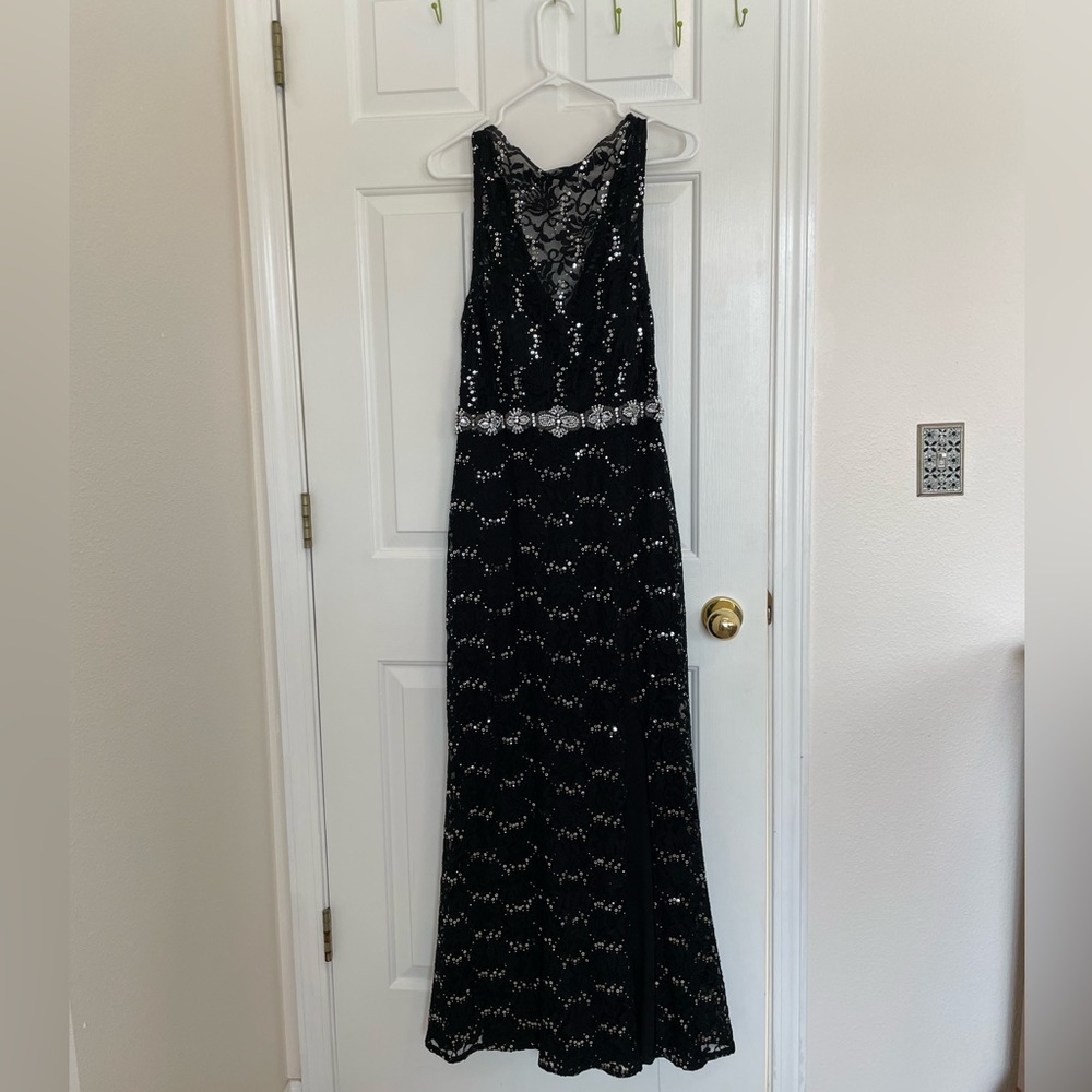 Black long formal, wedding or prom, dress
